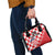 Custom Croatia Checkerboard Shoulder Handbag With Coat Of Arms