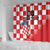 Custom Croatia Checkerboard Shower Curtain With Coat Of Arms