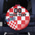 Custom Croatia Checkerboard Spare Tire Cover With Coat Of Arms - Wonder Print Shop