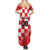 Custom Croatia Checkerboard Summer Maxi Dress With Coat Of Arms - Wonder Print Shop