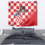 Custom Croatia Checkerboard Tapestry With Coat Of Arms - Wonder Print Shop