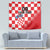 Custom Croatia Checkerboard Tapestry With Coat Of Arms - Wonder Print Shop