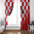 Custom Croatia Checkerboard Window Curtain With Coat Of Arms - Wonder Print Shop