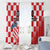 Custom Croatia Checkerboard Window Curtain With Coat Of Arms - Wonder Print Shop