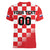Custom Croatia Checkerboard Women V-Neck T-Shirt With Coat Of Arms - Wonder Print Shop