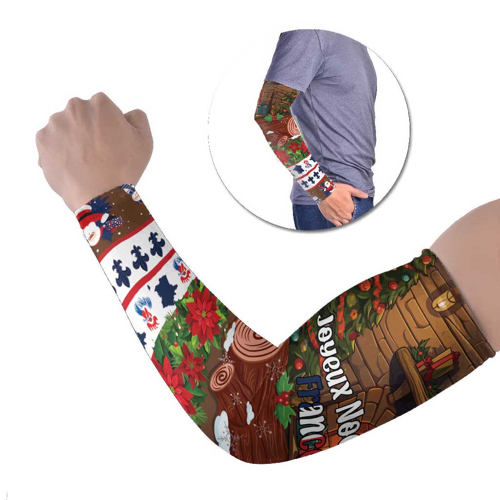 France Christmas Arm Sleeves Buche De Noel - Wonder Print Shop