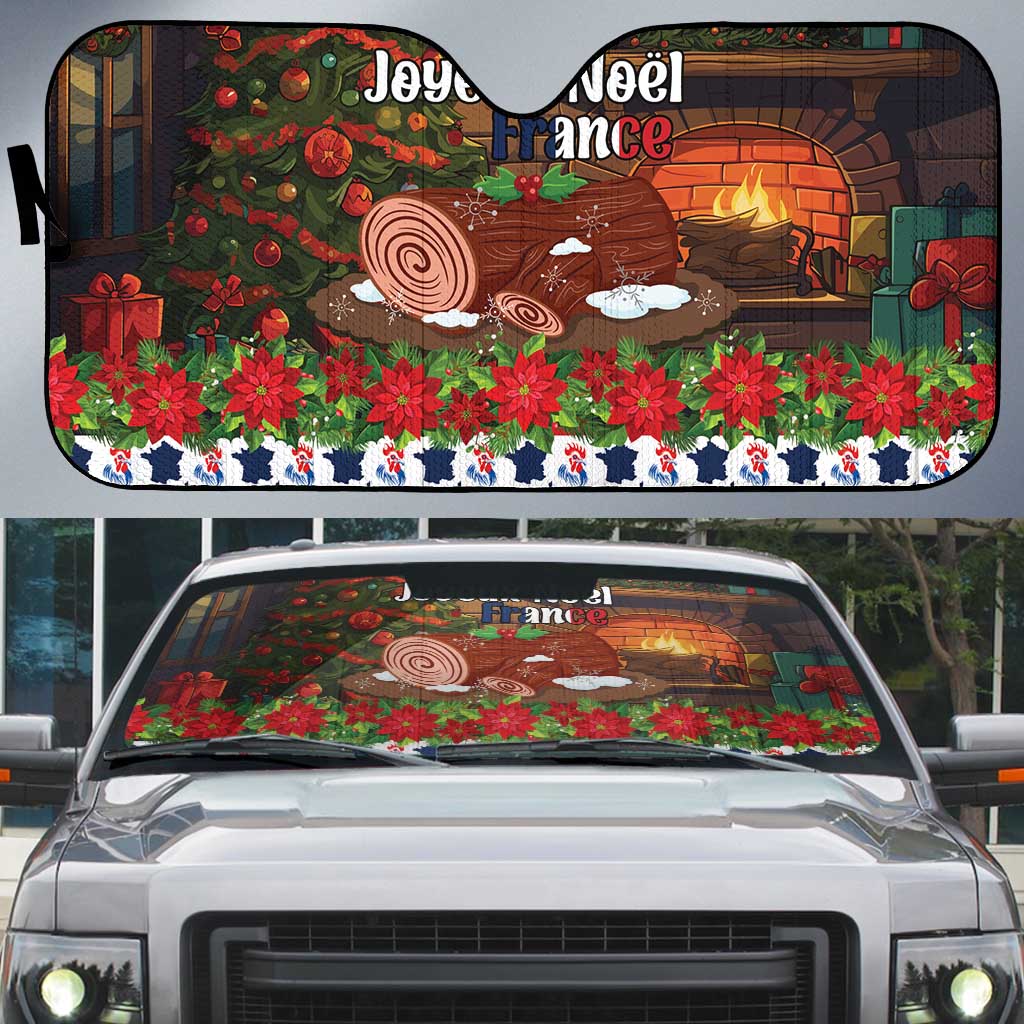 France Christmas Auto Sun Shade Buche De Noel - Wonder Print Shop