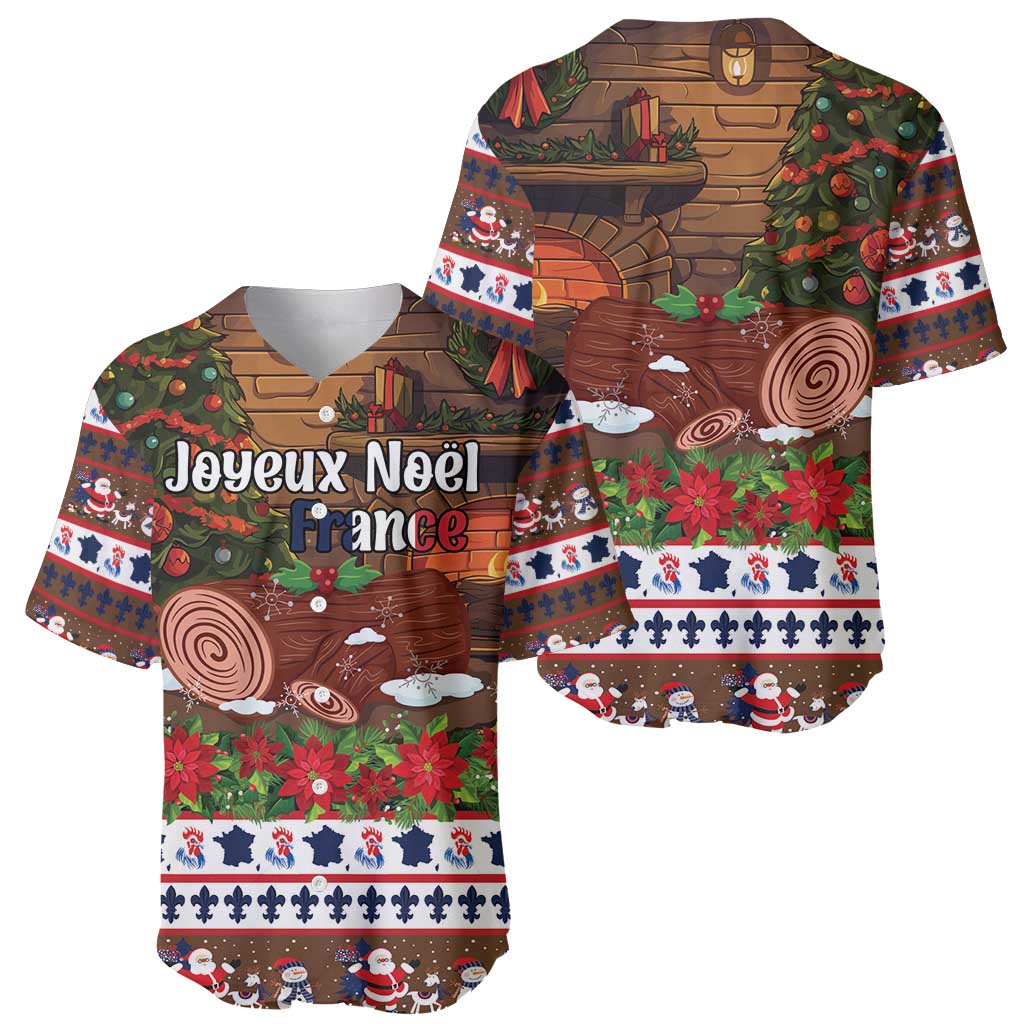 France Christmas Baseball Jersey Buche De Noel - Wonder Print Shop
