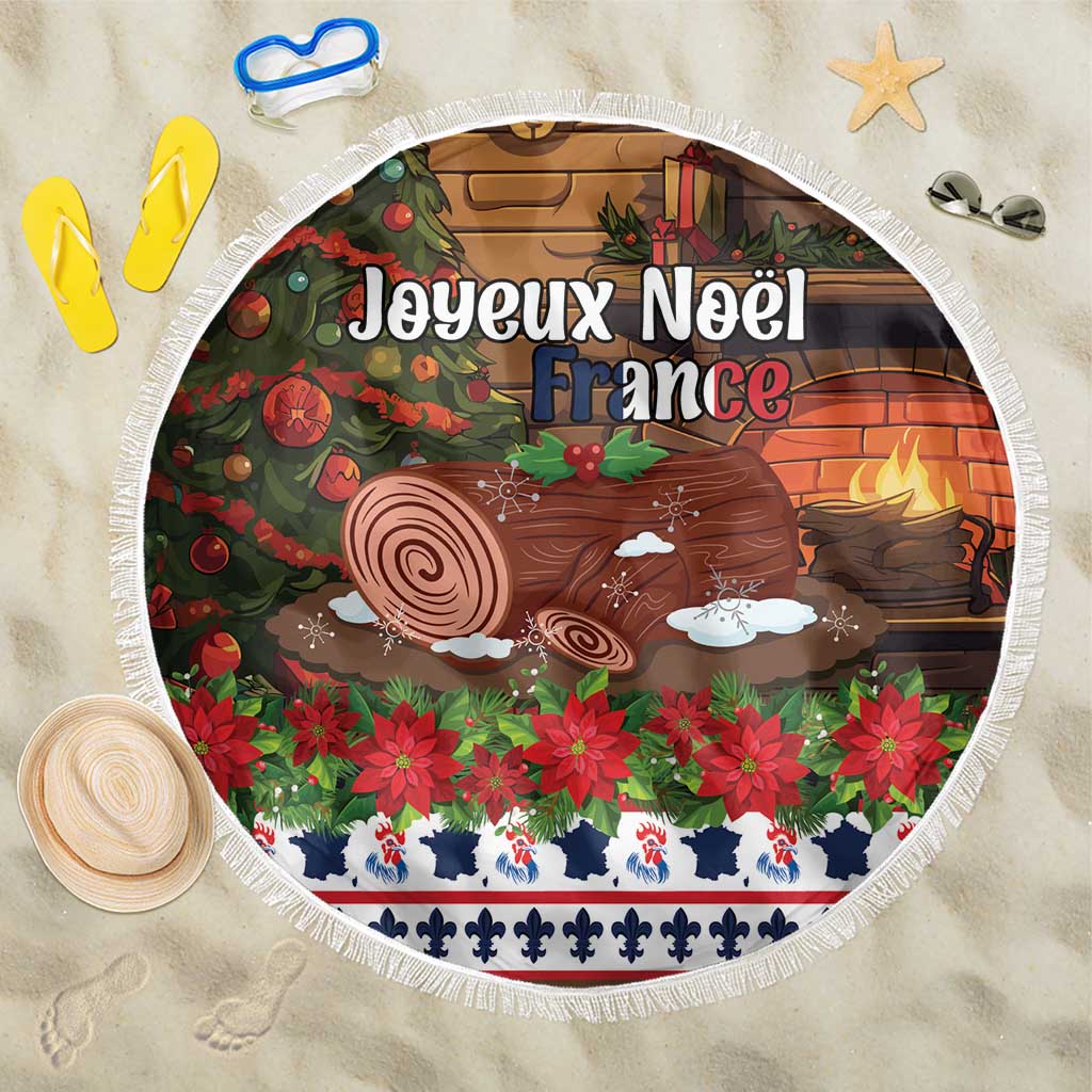 France Christmas Beach Blanket Buche De Noel - Wonder Print Shop