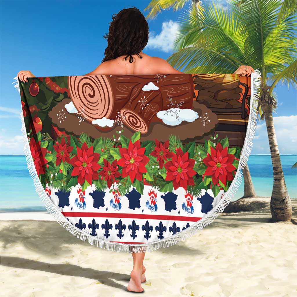 France Christmas Beach Blanket Buche De Noel - Wonder Print Shop