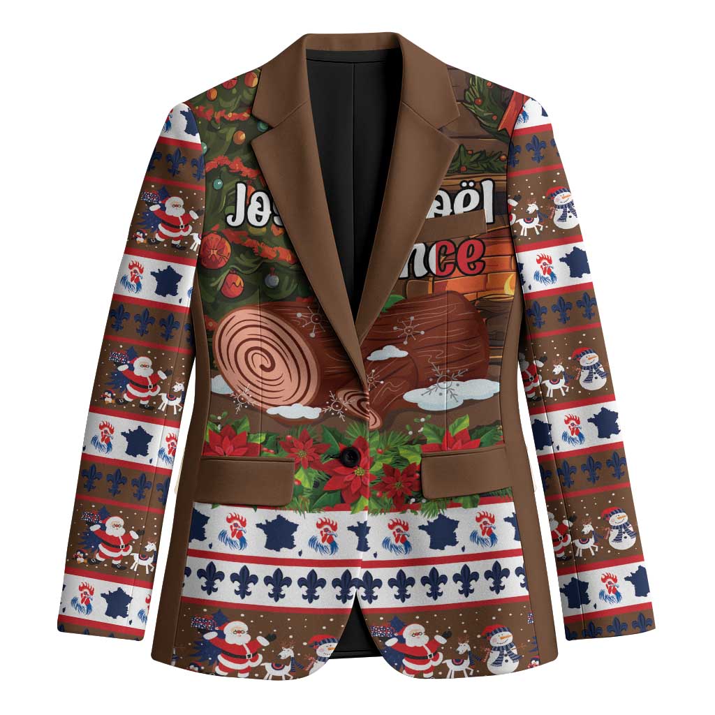 France Christmas Blazer Buche De Noel - Wonder Print Shop