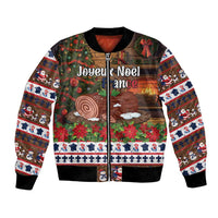 France Christmas Bomber Jacket Buche De Noel - Wonder Print Shop