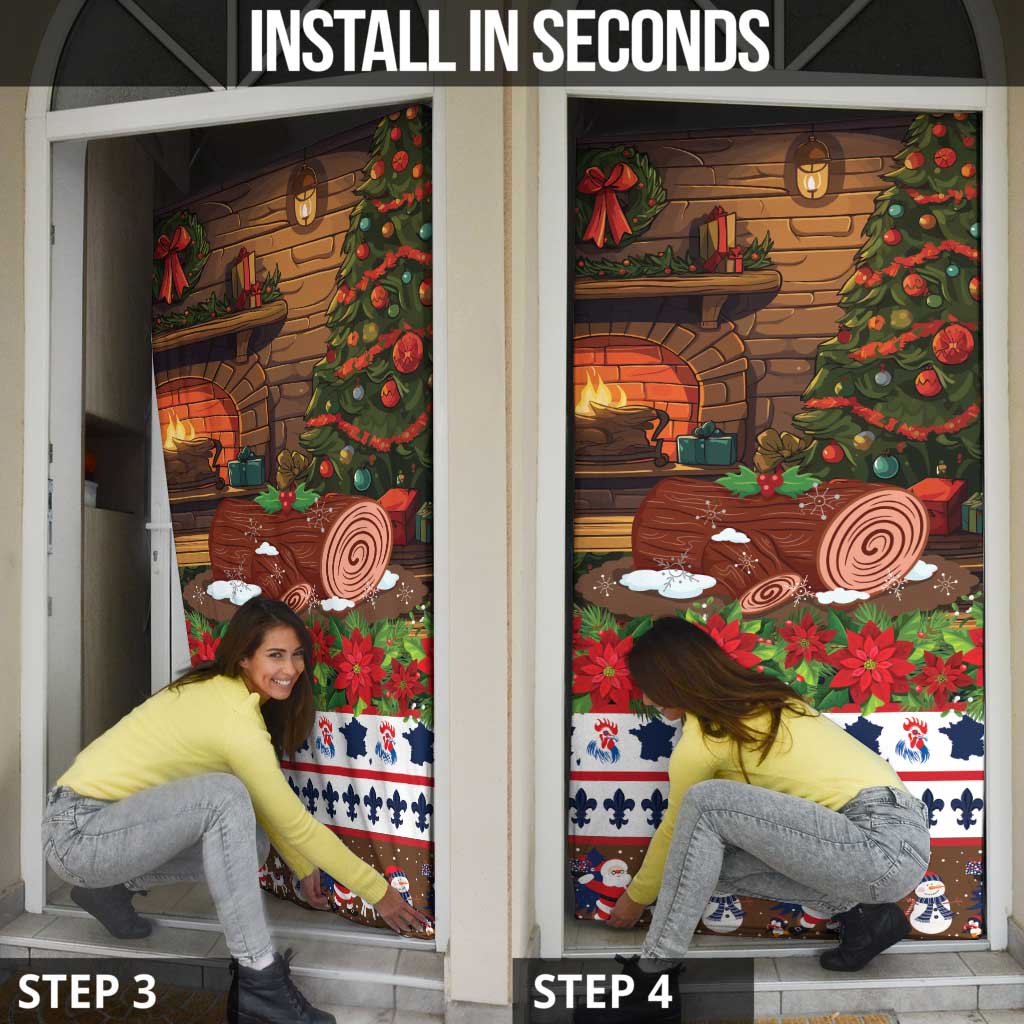 France Christmas Door Cover Buche De Noel - Wonder Print Shop
