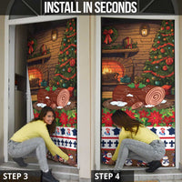 France Christmas Door Cover Buche De Noel - Wonder Print Shop