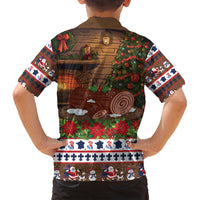 France Christmas Family Matching Long Sleeve Bodycon Dress and Hawaiian Shirt Buche De Noel - Wonder Print Shop
