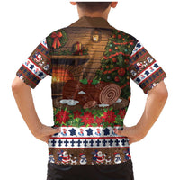 France Christmas Family Matching Mermaid Dress and Hawaiian Shirt Buche De Noel - Wonder Print Shop