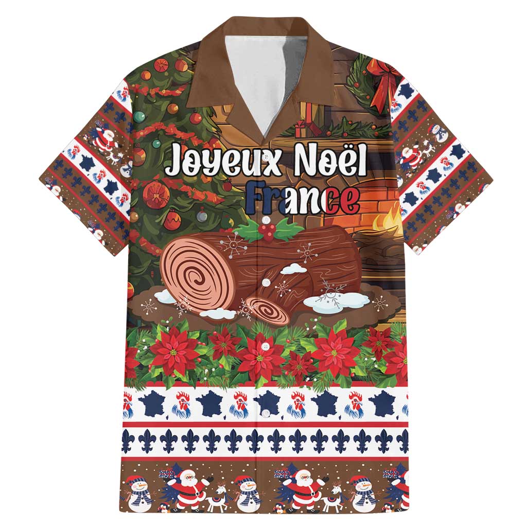 France Christmas Family Matching Mermaid Dress and Hawaiian Shirt Buche De Noel - Wonder Print Shop