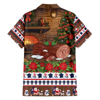 France Christmas Family Matching Off Shoulder Short Dress and Hawaiian Shirt Buche De Noel - Wonder Print Shop