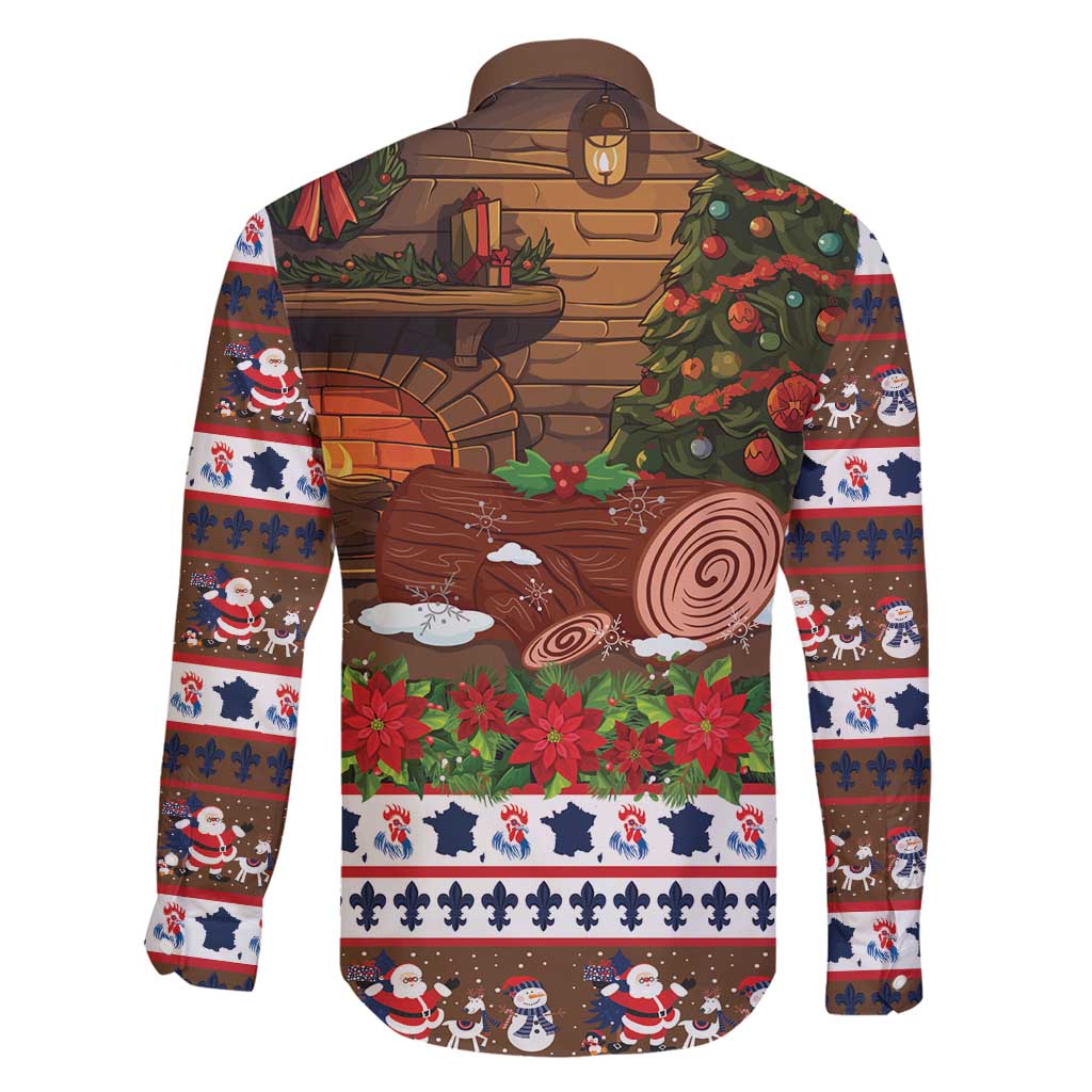 France Christmas Family Matching Tank Maxi Dress and Hawaiian Shirt Buche De Noel - Wonder Print Shop