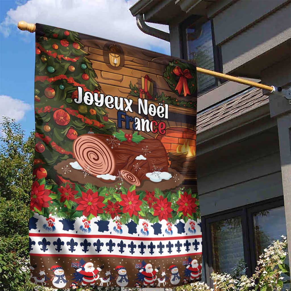 France Christmas Garden Flag Buche De Noel - Wonder Print Shop