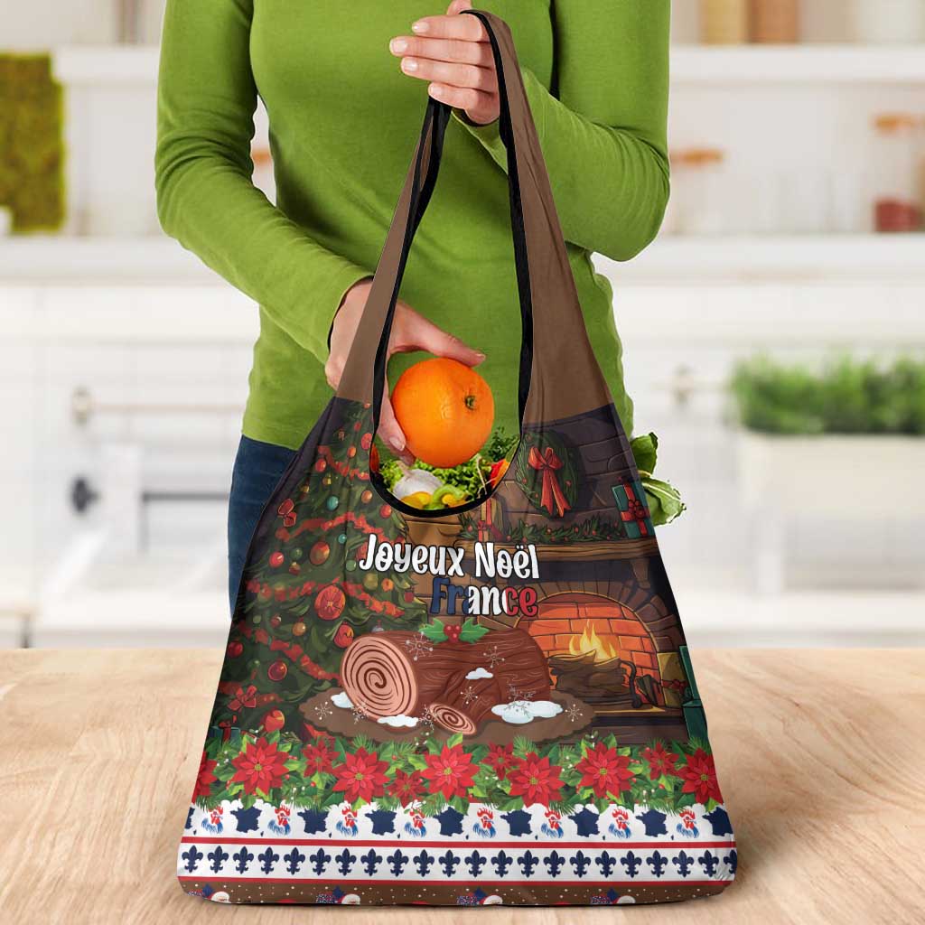 France Christmas Grocery Bag Buche De Noel - Wonder Print Shop