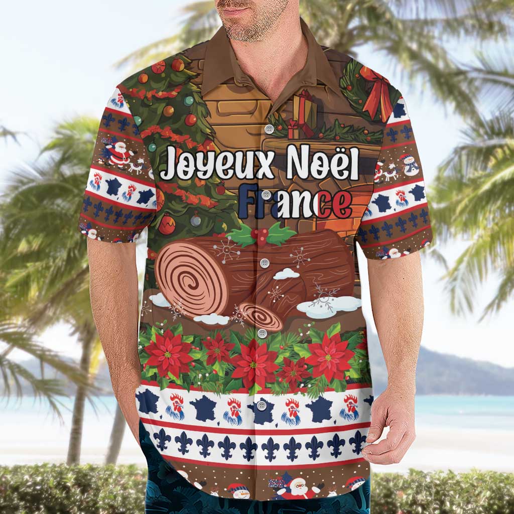 France Christmas Hawaiian Shirt Buche De Noel - Wonder Print Shop