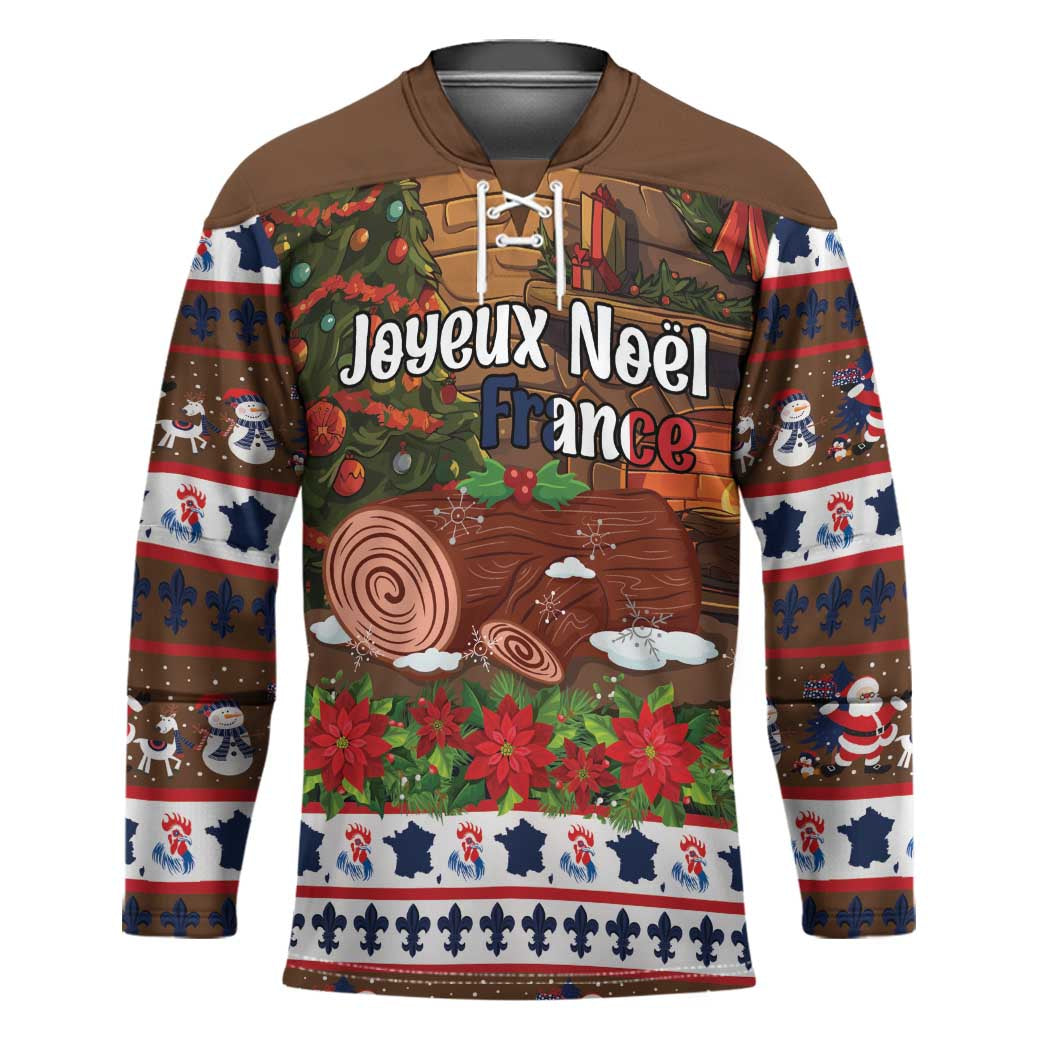 France Christmas Hockey Jersey Buche De Noel - Wonder Print Shop