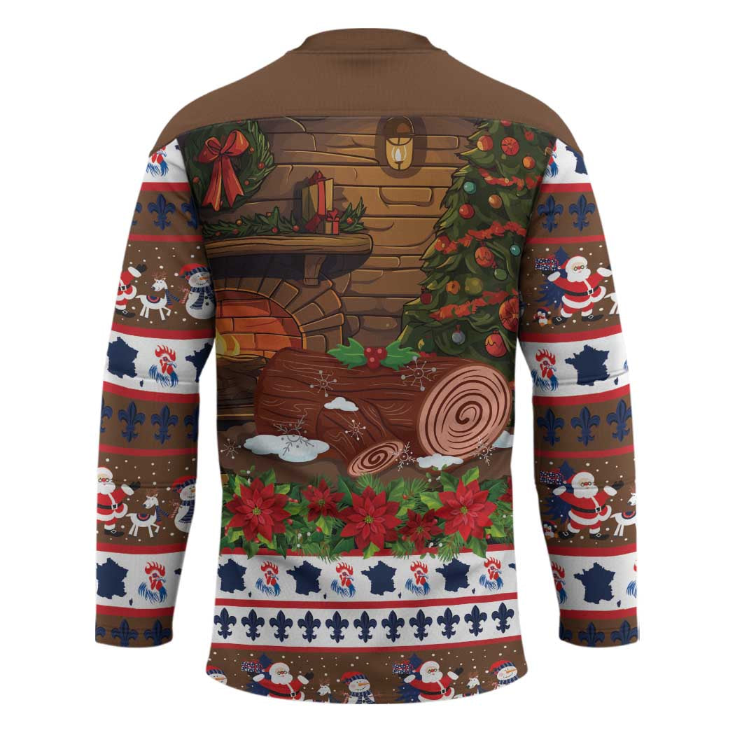 France Christmas Hockey Jersey Buche De Noel - Wonder Print Shop