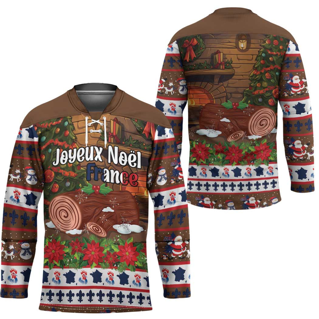 France Christmas Hockey Jersey Buche De Noel - Wonder Print Shop