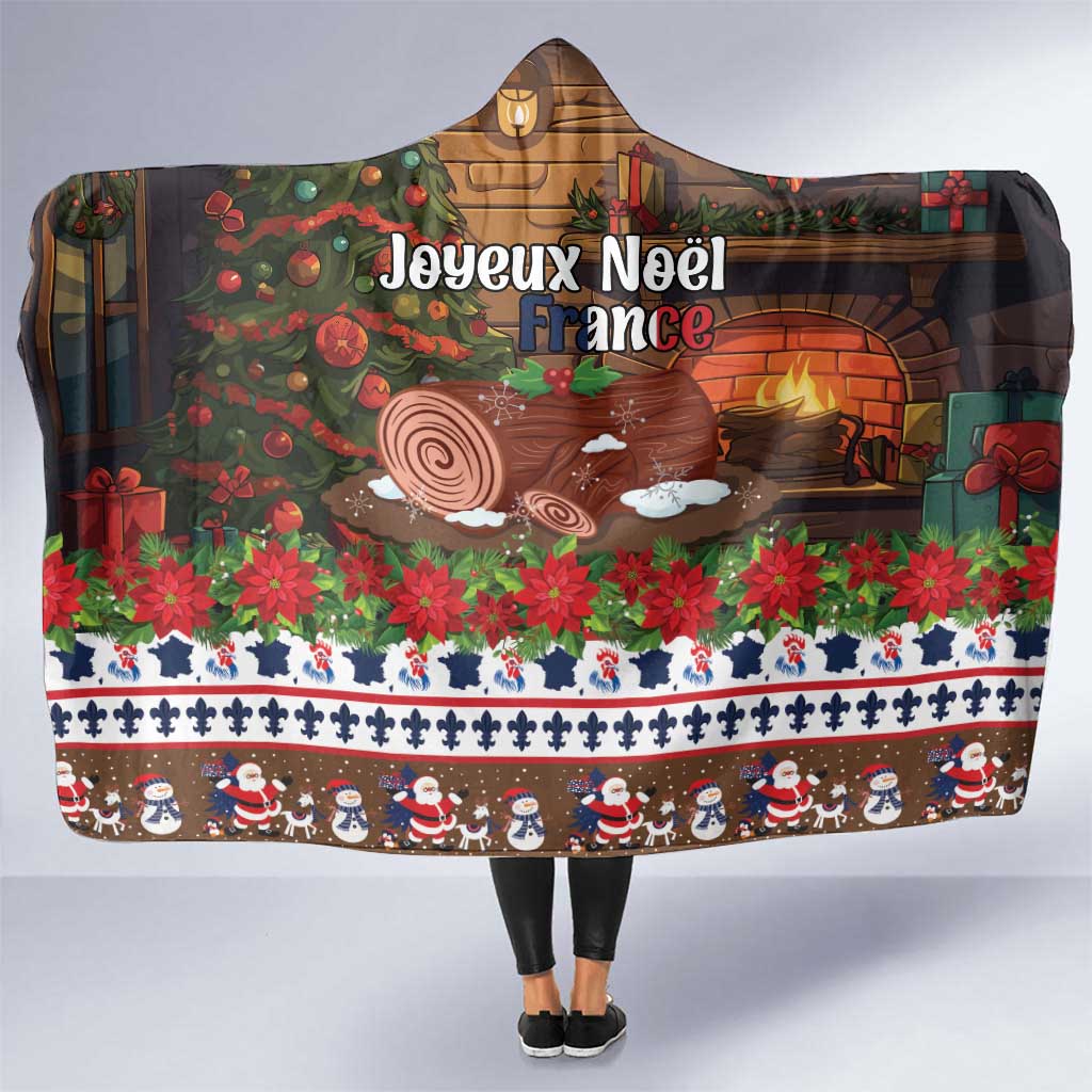 France Christmas Hooded Blanket Buche De Noel - Wonder Print Shop