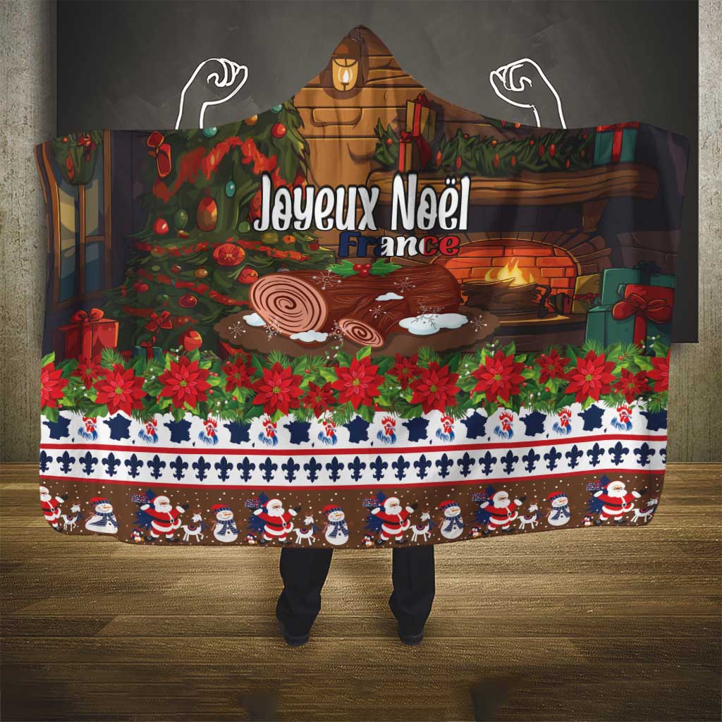 France Christmas Hooded Blanket Buche De Noel - Wonder Print Shop