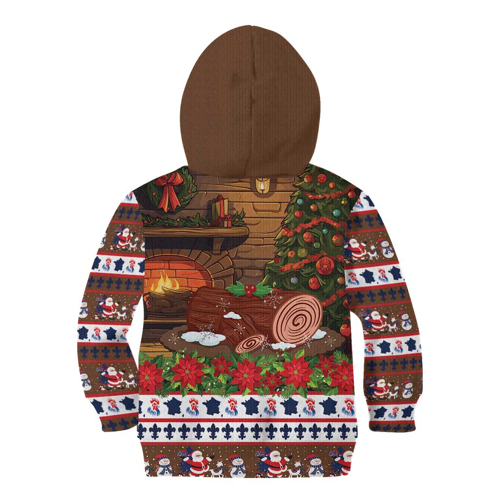 France Christmas Kid Hoodie Buche De Noel - Wonder Print Shop