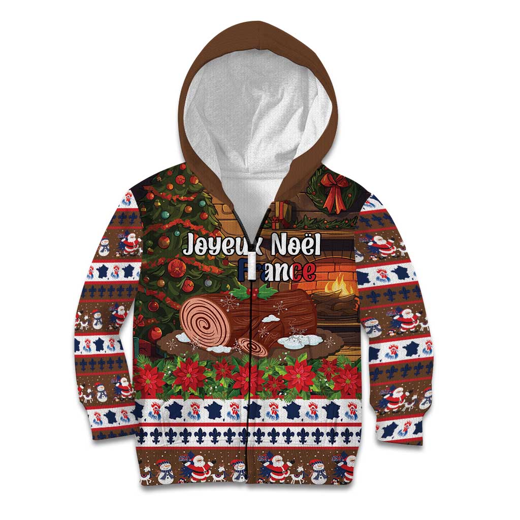 France Christmas Kid Hoodie Buche De Noel - Wonder Print Shop