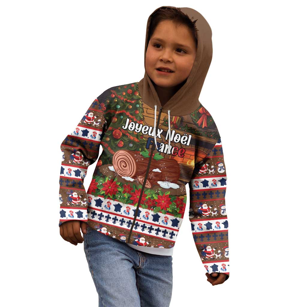 France Christmas Kid Hoodie Buche De Noel - Wonder Print Shop