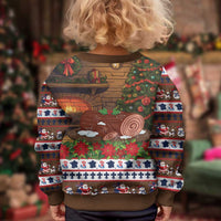 France Christmas Kid Ugly Christmas Sweater Buche De Noel - Wonder Print Shop