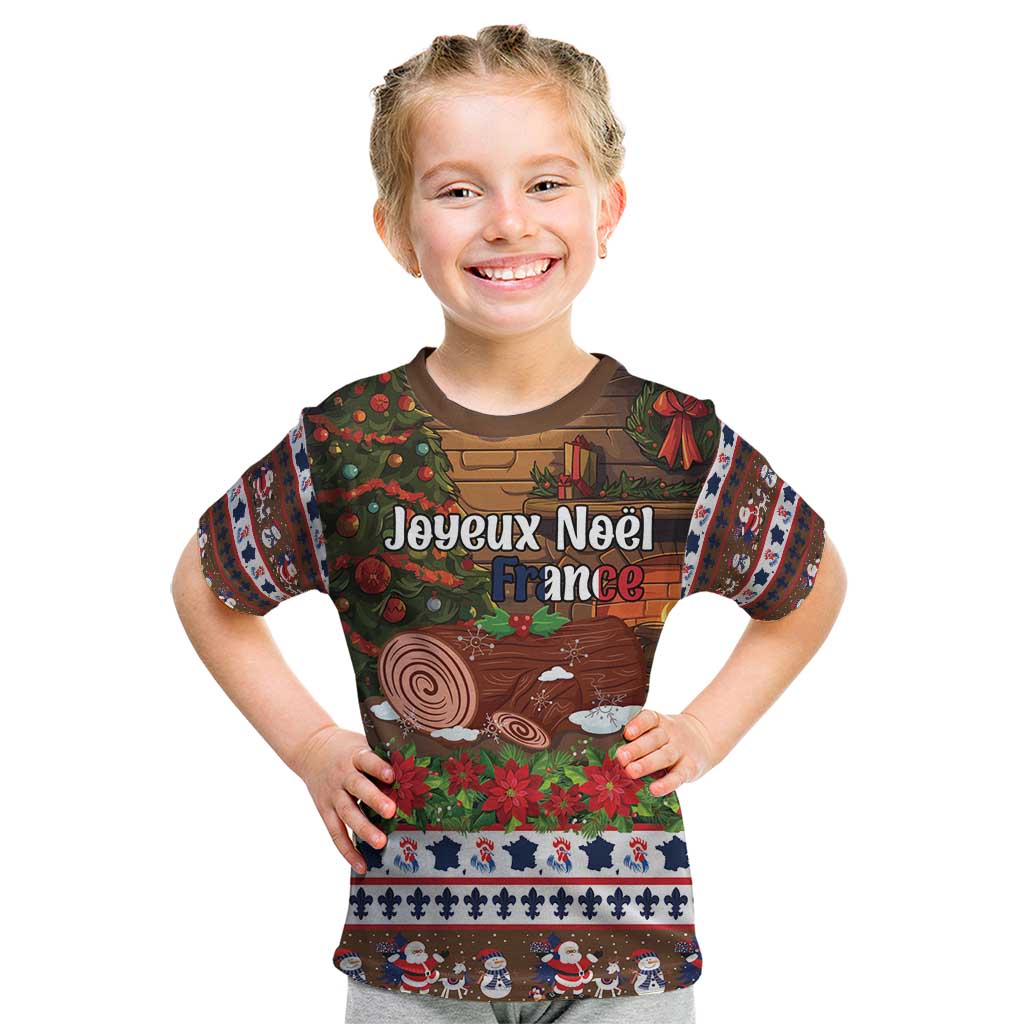 France Christmas Kid T Shirt Buche De Noel - Wonder Print Shop