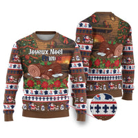 France Christmas Ugly Christmas Sweater Buche De Noel - Wonder Print Shop