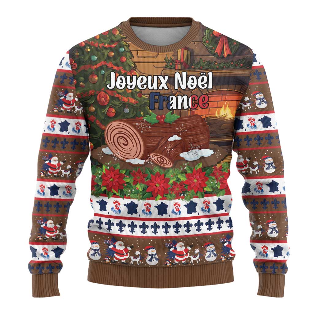 France Christmas Ugly Christmas Sweater Buche De Noel - Wonder Print Shop