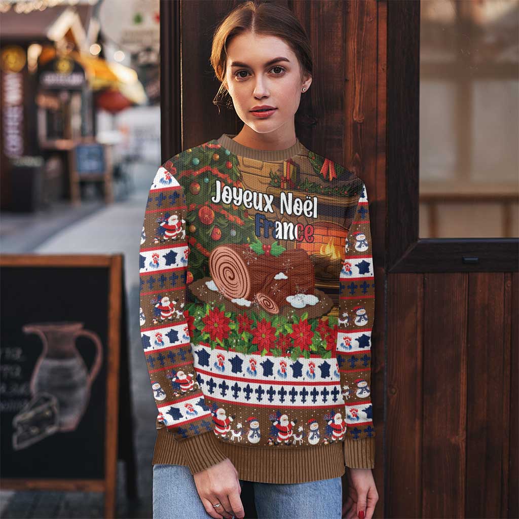 France Christmas Ugly Christmas Sweater Buche De Noel - Wonder Print Shop