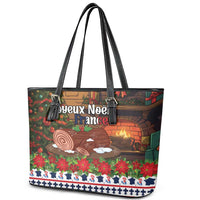 France Christmas Leather Tote Bag Buche De Noel - Wonder Print Shop