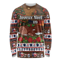 France Christmas Long Sleeve Shirt Buche De Noel - Wonder Print Shop