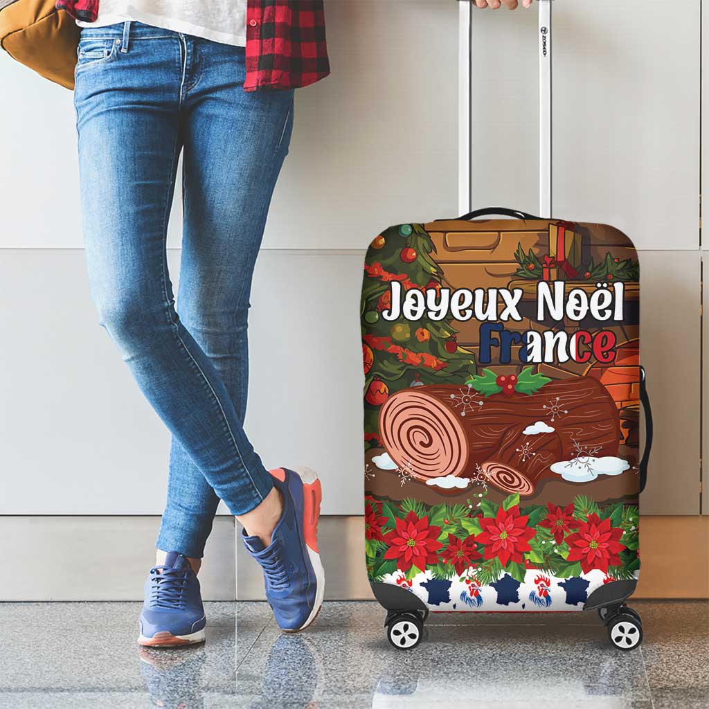 France Christmas Luggage Cover Buche De Noel - Wonder Print Shop