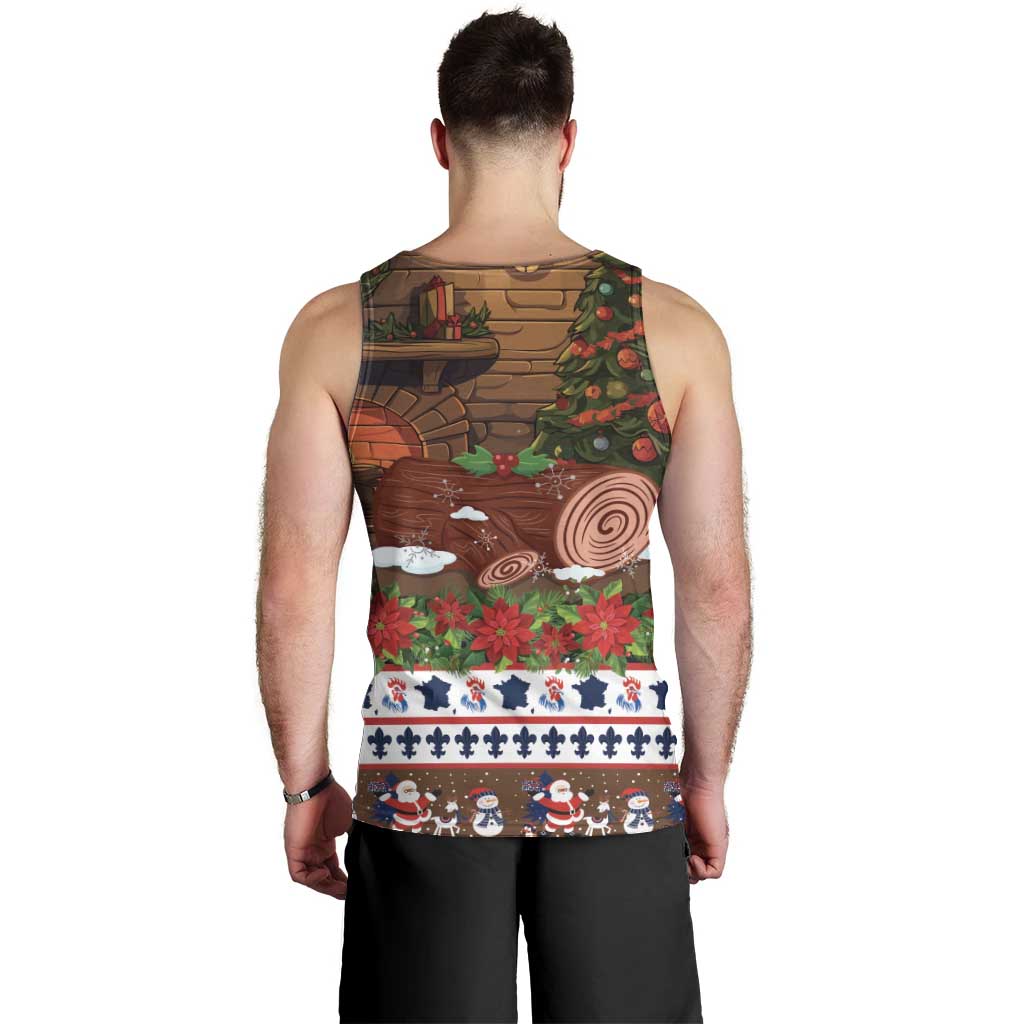 France Christmas Men Tank Top Buche De Noel - Wonder Print Shop
