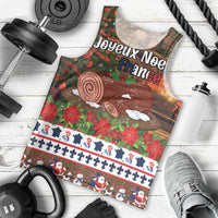 France Christmas Men Tank Top Buche De Noel - Wonder Print Shop