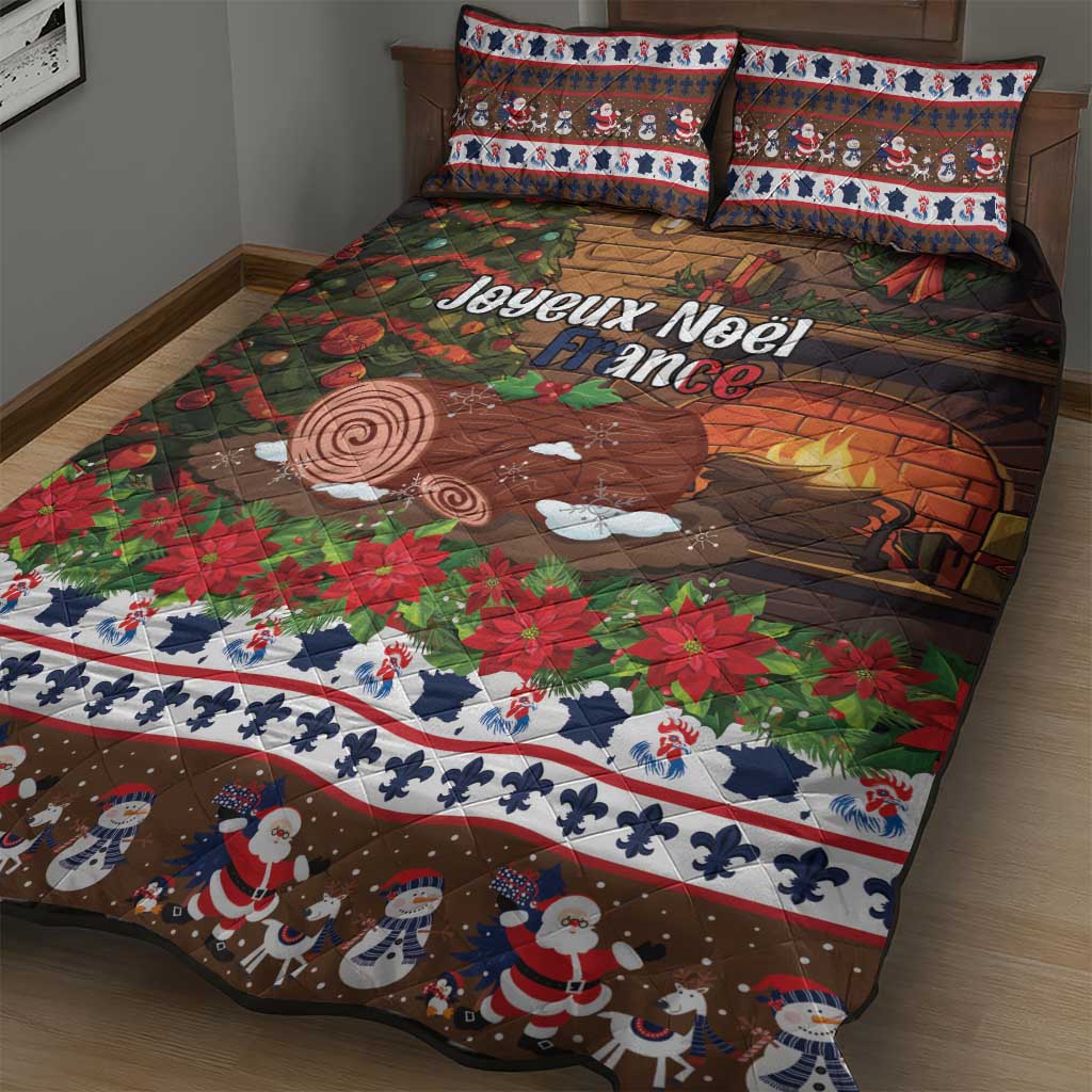France Christmas Quilt Bed Set Buche De Noel - Wonder Print Shop