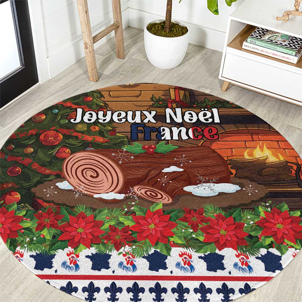 France Christmas Round Carpet Buche De Noel - Wonder Print Shop