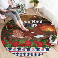 France Christmas Round Carpet Buche De Noel - Wonder Print Shop