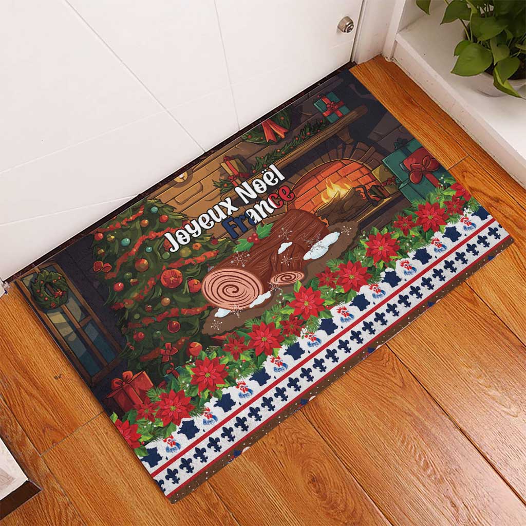 France Christmas Rubber Doormat Buche De Noel - Wonder Print Shop