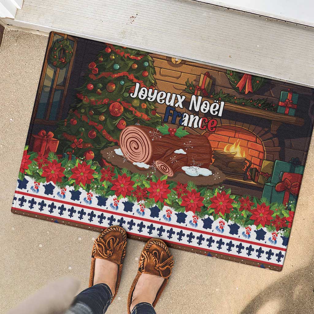 France Christmas Rubber Doormat Buche De Noel - Wonder Print Shop
