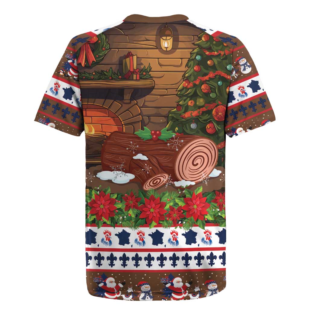France Christmas Rugby Jersey Buche De Noel - Wonder Print Shop